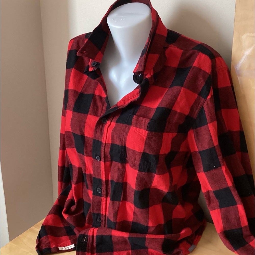 Red and Black Checkered Original Weatherproof Vintage 1948 Flannel